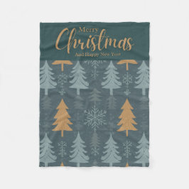 merry crishtmas green pattern fleece deken