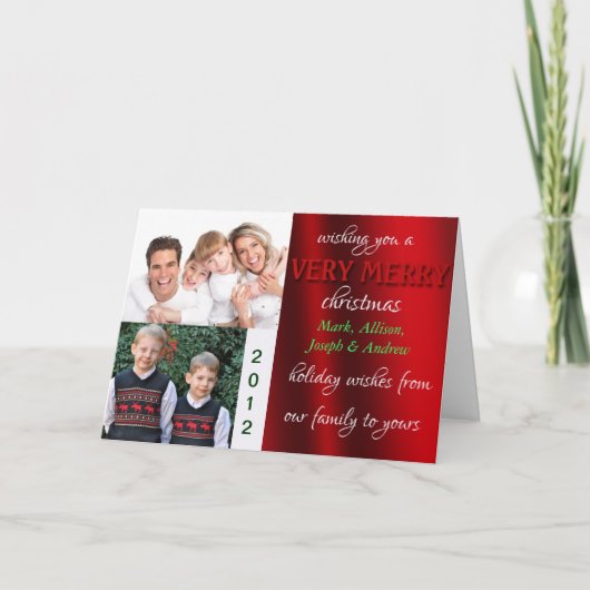 Merry Cristmas-fotokaart Feestdagen Kaart (Voorkant)