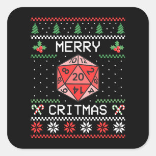Merry Critmas II - Lelijke Kerst Vierkante Sticker