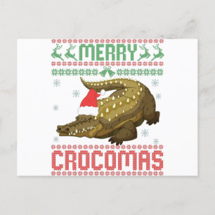 Merry Crocomas Funny Ugly KerstSweater Briefkaart