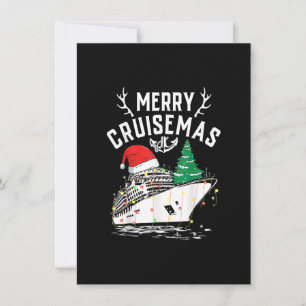 Merry Cruisemas 2022 Cruise Santa Hat Reindeer Xma Kaart