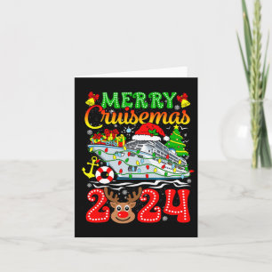 Merry Cruisemas 2024 Cruise Kerstmis Rudolph Xmas Kaart