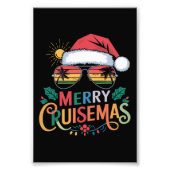 Merry Cruisemas 2024 Kerstman Rendier Foto Afdruk (Voorkant)