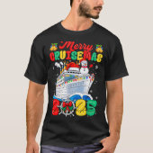 Merry Cruisemas 2025 Christmas Santa Groovy Cruise T-shirt (Voorkant)