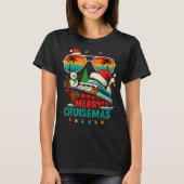 Merry Cruisemas 2025 Christmas Santa Snowman Funny T-shirt (Voorkant)