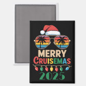 Merry Cruisemas 2025 Personalized Xmas Cruise Magneet (Voorkant / Achterkant)