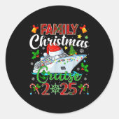 Merry Cruisemas Cruise Matching Family Christmas C Ronde Sticker (Voorkant)