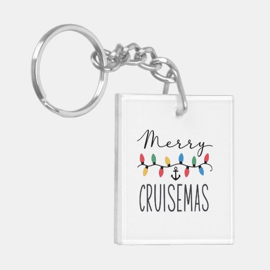 Merry Cruisemas Family Christmas Cruise Trip Sleutelhanger (Voorkant Links)