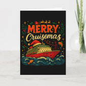 Merry Cruisemas Funny Christmas Cruise Vacation Kaart (Voorkant)