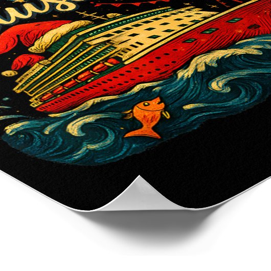 Merry Cruisemas Funny Christmas Cruise Vacation Poster (Hoek)