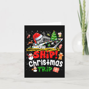 Merry Cruisemas Funny Cruise Ship Family Kerstmis Kaart