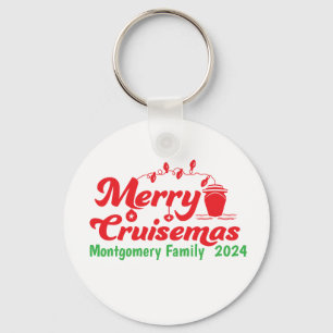 Merry Cruisemas Gepersonaliseerde Familie Sleutelhanger