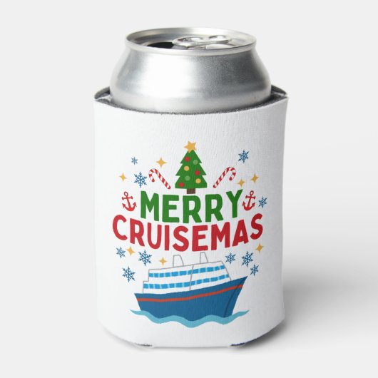 Merry Cruisemas Kerstmis Blikjeskoeler (Blikje Voorkant)