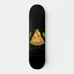 MERRY CRUSTMAS grappige kerstpizza pun Skateboard