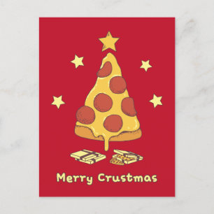 Merry Crustmas - Pizza Christmas Carte postale