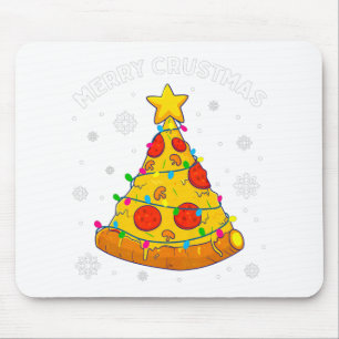 Merry Crustmas Pizza kerstboom - Kind met cadeaus Muismat