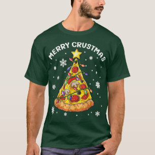 Merry Crustmas Pizza kerstboom Pizza Lover Xm T-shirt