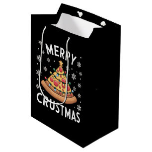 Merry Crustmas Pizza kerstboomgeschenken Medium Cadeauzakje
