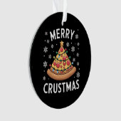 Merry Crustmas Pizza kerstboomgeschenken Ornament (voorkant)