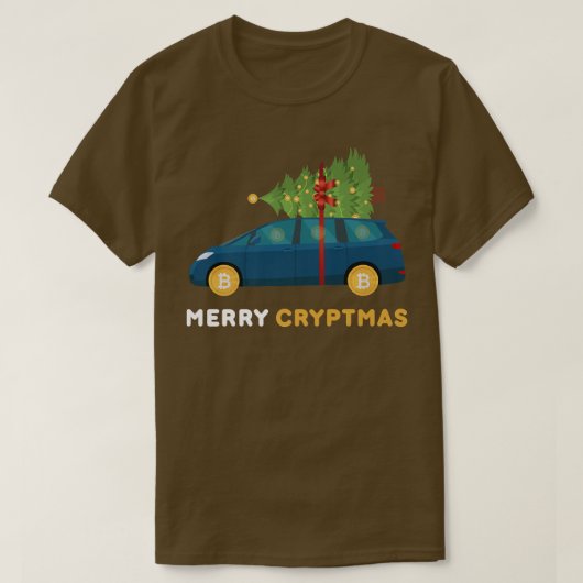 Merry Cryptmas Funny Bitcoin Crypto BTC Festive Ch T-shirt (Design voorkant)