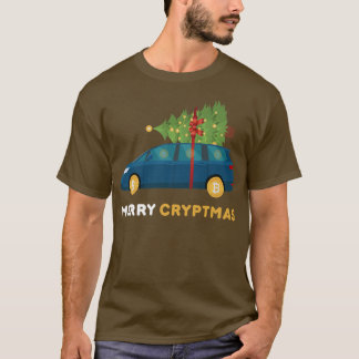 Merry Cryptmas Funny Bitcoin Crypto BTC Festive Ch T-shirt