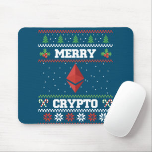 Merry Crypto Ethereum Ugly KerstSweater Muismat