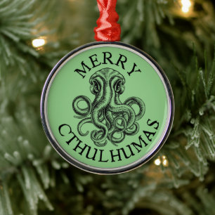 Merry Cthulhumas Cthulhu Lovecraft Metalen Ornament