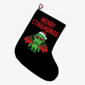 Merry Cthulhumas Seasons Greetings Grote Kerstsok (Voorkant (Hangend))