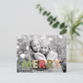 Merry Cutouts Carte photo de vacances (Debout devant)