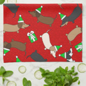 Merry Dachshunds Theedoek (Gevouwen)