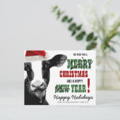 Merry Dairy Christmas Feestdagenkaart (Staand voorkant)