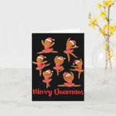 Merry Dancemas Ballet Dancer Gingerbread Teacher C Kaart (Gele Bloem)