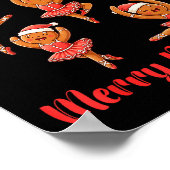 Merry Dancemas Ballet Dancer Gingerbread Teacher C Poster (Hoek)