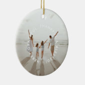 MERRY DANKBAAR & GEZEGEND fotojaar Keramisch Ornament (Rechts)