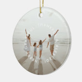 MERRY DANKBAAR & GEZEGEND fotojaar Keramisch Ornament (Links)