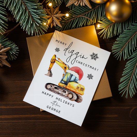 Merry Diggin Christmas Feestdagenkaart