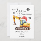 Merry Diggin Christmas Feestdagenkaart (Voorkant)