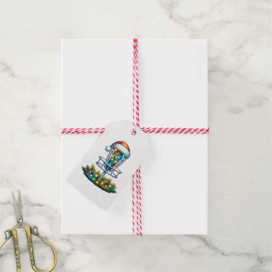 Merry Disc-mas van en naar Kerstmis Cadeaulabel (Met Touw)