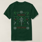 Merry Discmas Diskrom Golf Ugly KerstSweater Par T-shirt (Design voorkant)