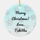 Merry Disk-Mas Funny Disc Golf-keramiek O Keramisch Ornament (Achterkant)