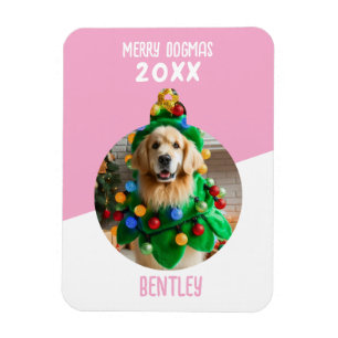 Merry Dogmas Aangepaste Honden Foto Kerst Cadeau Magneet