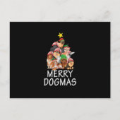 Merry Dogmas Cute Dog Xmas kerstboom hondenliefde Briefkaart (Voorkant)