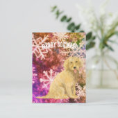 Merry Dogmas Golden Doodle Postcard Briefkaart (Staand voorkant)