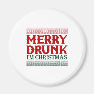 Merry Drink Ik ben kerstcadeauidee voor Kerstmis. Magneet
