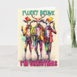 Merry Drink Ik ben Kerstmis. Feestdagen Kaart