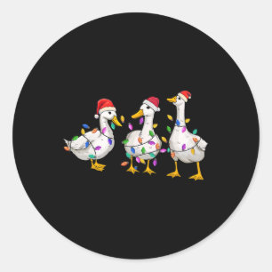 Merry Duckmas Funny Duck Christmas Duck Lover Xmas Ronde Sticker