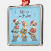 Merry Duckmas Metalen Ornament (Links)