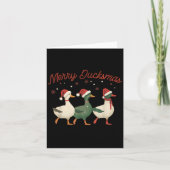 Merry Ducksmas Grappige Kerst Feestelijke Eenden I Kaart (Voorkant)