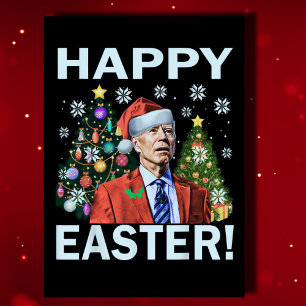 Merry Easter Funny Joe Biden Kerstkerkerst Feestdagen Kaart