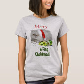Merry Effing Kerstkat T-shirt (Voorkant)